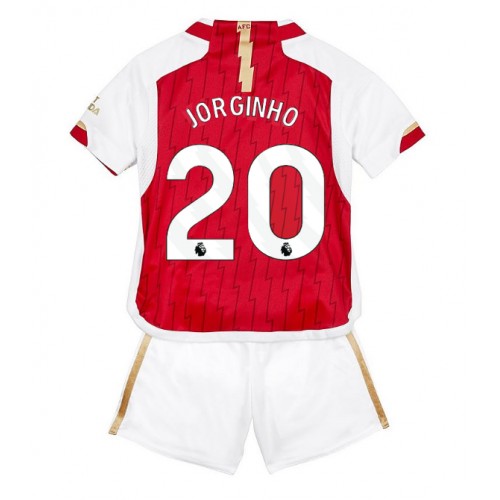 Otroški Nogometni dresi Arsenal Jorginho Frello #20 Domači 2023-24 Kratek Rokav (+ Kratke hlače)